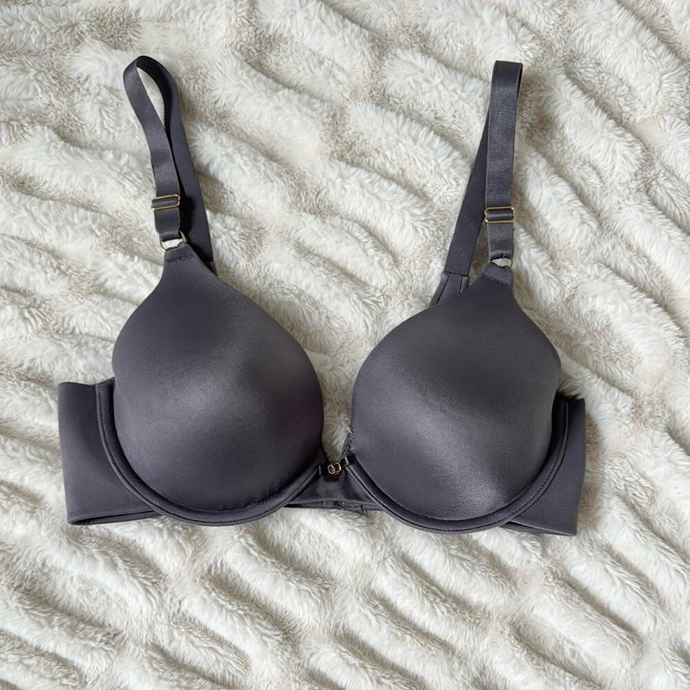 Vanity Fair 34C Smoothing Bra Gray Purple